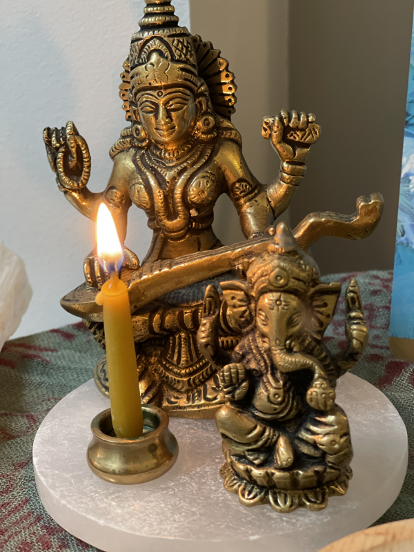 Saraswati goddess and Ganesh God